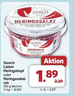 Famila Nord West Gosch Lister Heringstopf oder Heringssalat rot Angebot