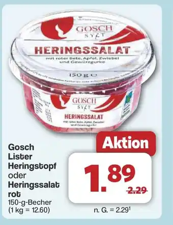 Famila Nord West Gosch Lister Heringstopf oder Heringssalat rot Angebot