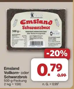 Famila Nord West Emsland Vollkorn- oder Schwarzbrot Angebot