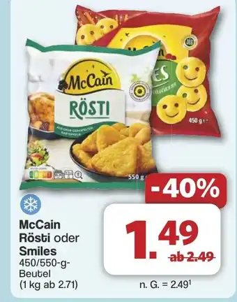 Famila Nord West McCain Rösti oder Smiles Angebot