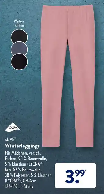 Aldi Süd Alive Winterleggings Angebot