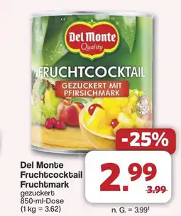 Famila Nord West (Del Monte) Fruchtcocktail Fruchtmark Angebot