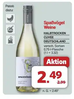 Famila Nord West Spaẞvögel Weine HALBTROCKEN CUVEE DEUTSCHLAND Angebot