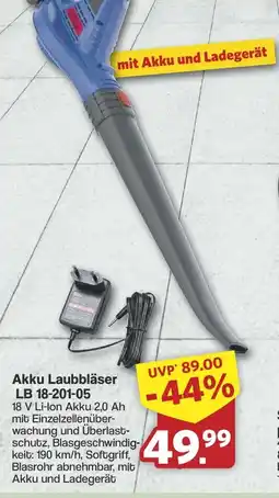 Famila Nord West Akku Laubbläser LB 18-201-05 Angebot