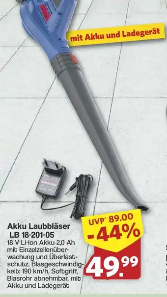 Famila Nord West Akku Laubbläser LB 18-201-05 Angebot