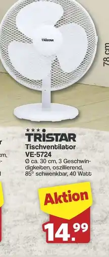 Famila Nord West TRISTAR Tischventilator VE-5724 Angebot