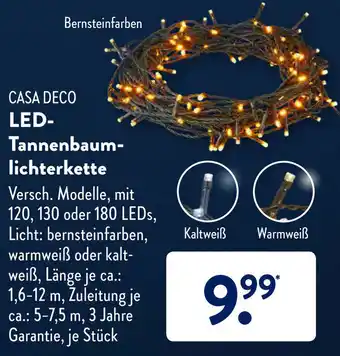 Aldi Süd Casa Deco LED Tannenbaum Lichterkette Angebot