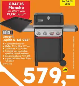 Globus Baumarkt weber Gasgrill „Spirit E-425 GBS" Angebot