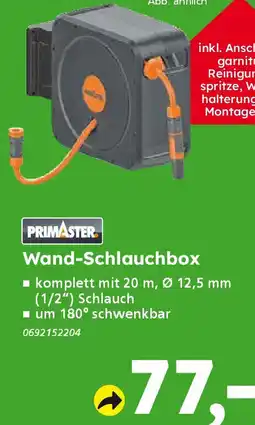 Globus Baumarkt PRIMASTER Wand-Schlauchbox Angebot