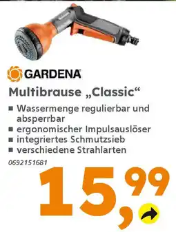 Globus Baumarkt GARDENA Multibrause,,Classic" Angebot