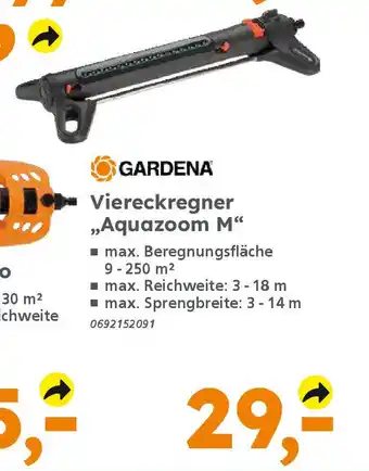 Globus Baumarkt GARDENA Viereckregner „Aquazoom M“ Angebot
