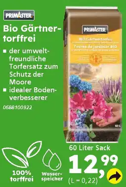 Globus Baumarkt PRIMASTER Bio Gärtnertorffrei Angebot