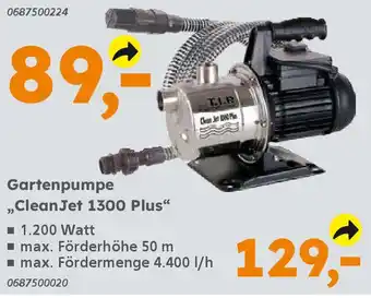 Globus Baumarkt T.I.P. Gartenpumpe „Clean Jet 1300 Plus" Angebot