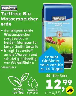 Globus Baumarkt PRIMASTER Torffreie Bio Wasserspeichererde Angebot