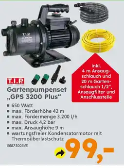 Globus Baumarkt T.I.P. Gartenpumpenset ,,GPS 3200 Plus" Angebot