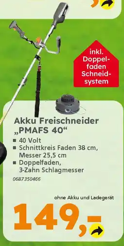 Globus Baumarkt PRIMASTER Akku Freischneider „PMAFS 40" Angebot