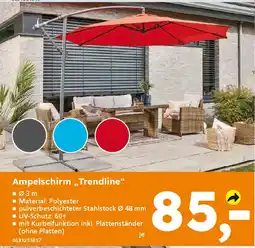 Globus Baumarkt Ampelschirm „Trendline" Angebot