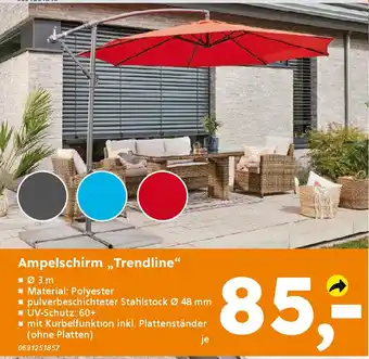 Globus Baumarkt Ampelschirm „Trendline" Angebot