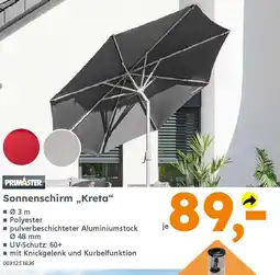 Globus Baumarkt PRIMASTER Sonnenschirm „Kreta" Angebot