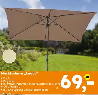 Globus Baumarkt Marktschirm,,Lagos" Angebot