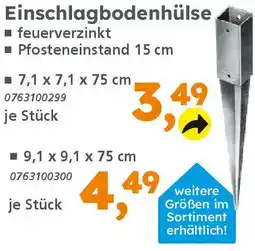Globus Baumarkt Einschlagbodenhülse Angebot