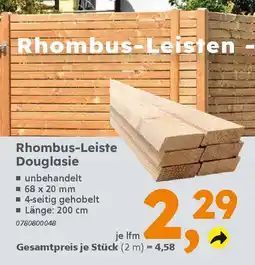 Globus Baumarkt Rhombus-Leiste Douglasie Angebot