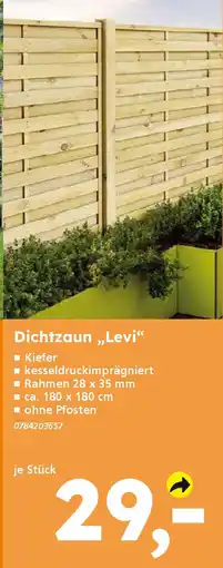Globus Baumarkt Dichtzaun „,Levi❝ Angebot
