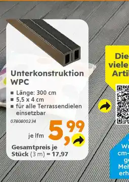 Globus Baumarkt Unterkonstruktion WPC Angebot