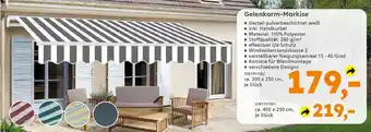 Globus Baumarkt Gelenkarm-Markise 400*250 cm Angebot