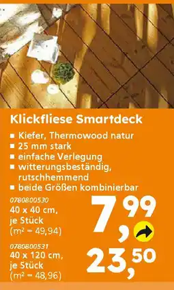 Globus Baumarkt Klickfliese Smartdeck Angebot