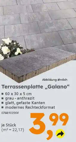Globus Baumarkt Terrassenplatte „,Galano" Angebot