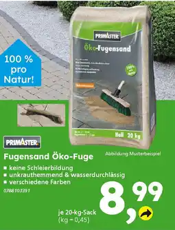 Globus Baumarkt PRIMASTER Fugensand Öko-Fuge Angebot