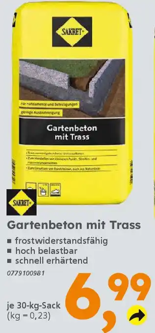 Globus Baumarkt SAKRET Gartenbeton mit Trass Angebot