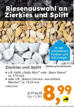 Globus Baumarkt Zierkies und Splitt Angebot