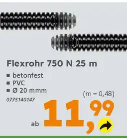 Globus Baumarkt Flexrohr 750 N 25 m Angebot