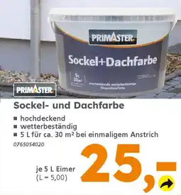 Globus Baumarkt PRIMASTER Sockel- und Dachfarbe Angebot