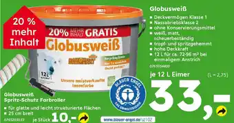 Globus Baumarkt Globusweiß Angebot