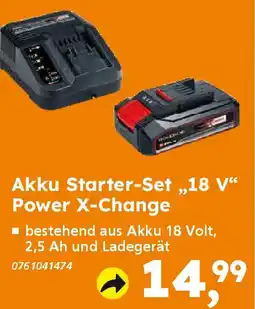 Globus Baumarkt Einhell Akku Starter-Set „,18 V❝ Power X-Change Angebot