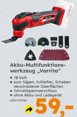 Globus Baumarkt Einhell Akku-Multifunktionswerkzeug,,Varrito❝ Angebot