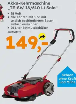 Globus Baumarkt Einhell Akku-Kehrmaschine ,TE-SW 18/610 Li Solo" Angebot