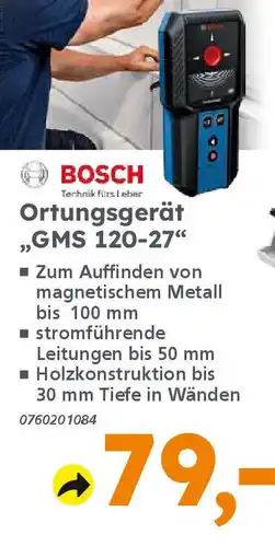 Globus Baumarkt BOSCH Ortungsgerät „GMS 120-27" Angebot