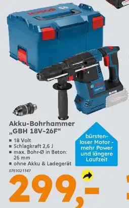 Globus Baumarkt BOSCH Akku-Bohrhammer ,,GBH 18V-26F❝ Angebot