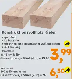 Globus Baumarkt Konstruktionsvollholz Kiefer Angebot