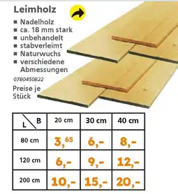 Globus Baumarkt Leimholz Angebot