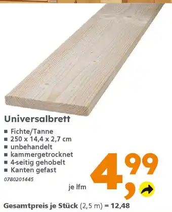 Globus Baumarkt Universalbrett Angebot
