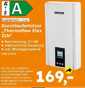 Globus Baumarkt THERMOFLOW Durchlauferhitzer Thermoflow Elex Angebot