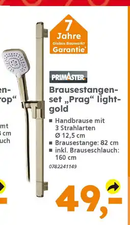 Globus Baumarkt PRIMASTER Brausestangen- set,,Prag" light- gold Angebot