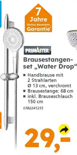 Globus Baumarkt PRIMASTER Brausestangen- set,,Water Drop" Angebot