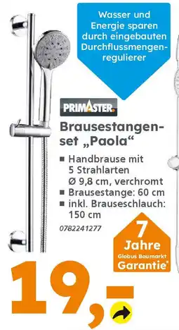 Globus Baumarkt PRIMASTER Brausestangen- set,,Paola❝ Angebot