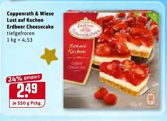 REWE Coppenrath & Wiese Lust auf Kuchen Erdbeer Cheesecake 1kg Angebot